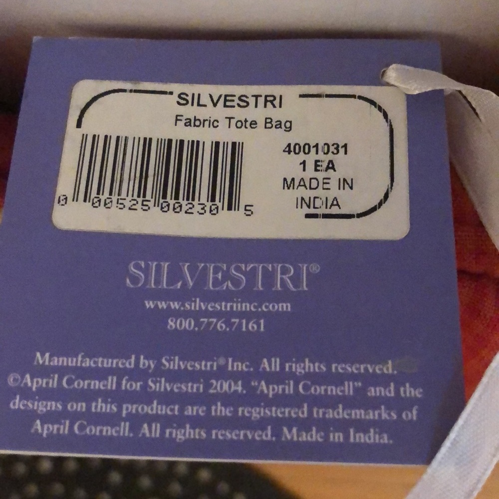 April Cornell for Silversti large yellow floral quilted fabric tote bag EUC - Picture 7 of 10